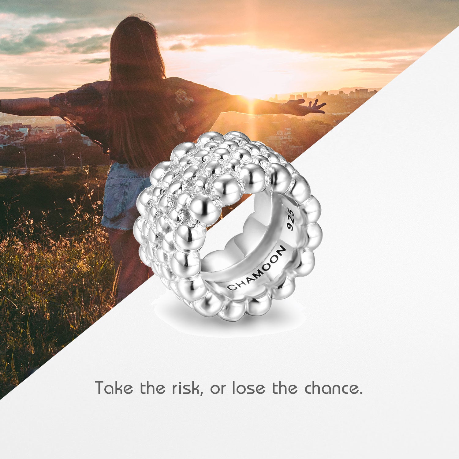 Circles of Life Charm Silber