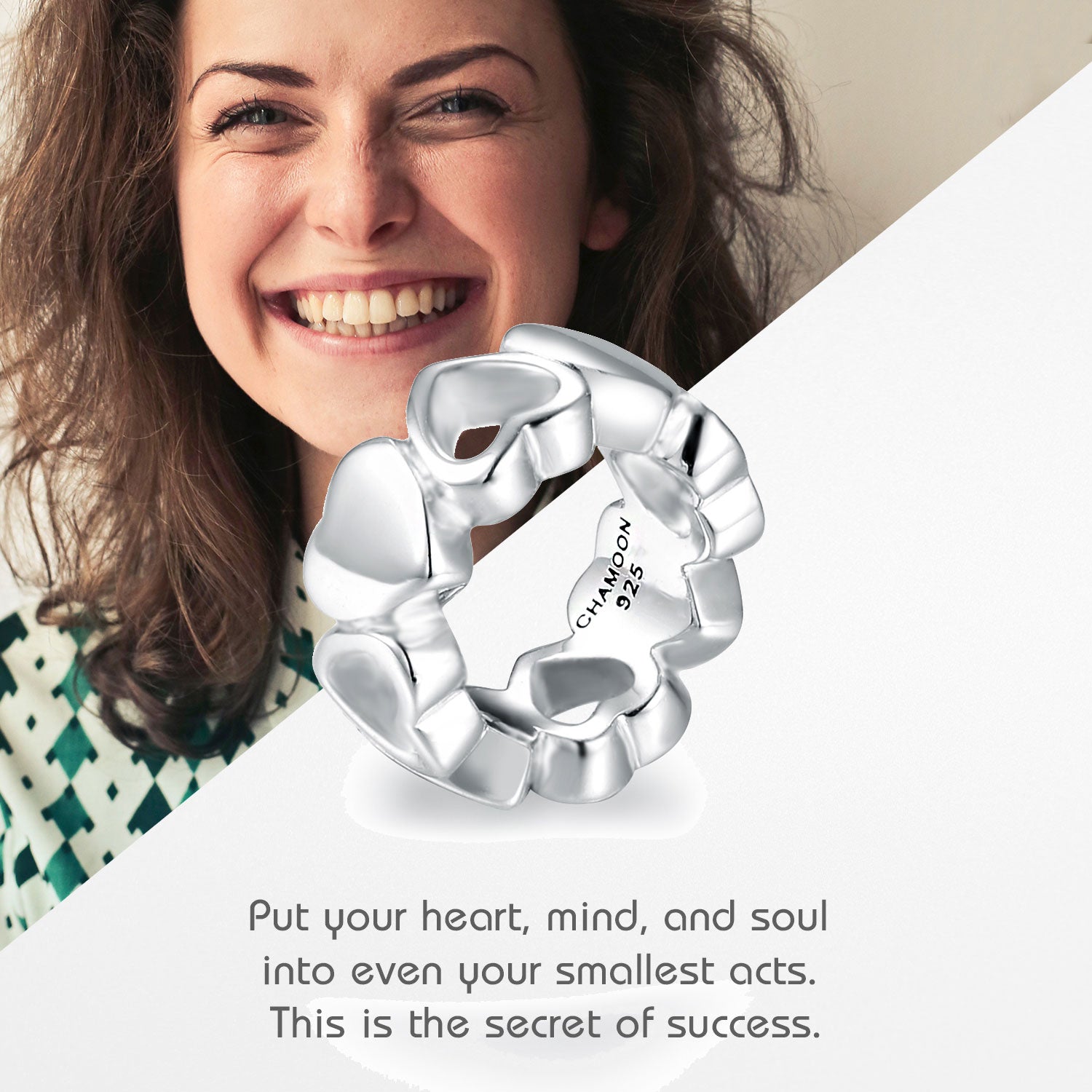 Sweet Hearts Charm Silber