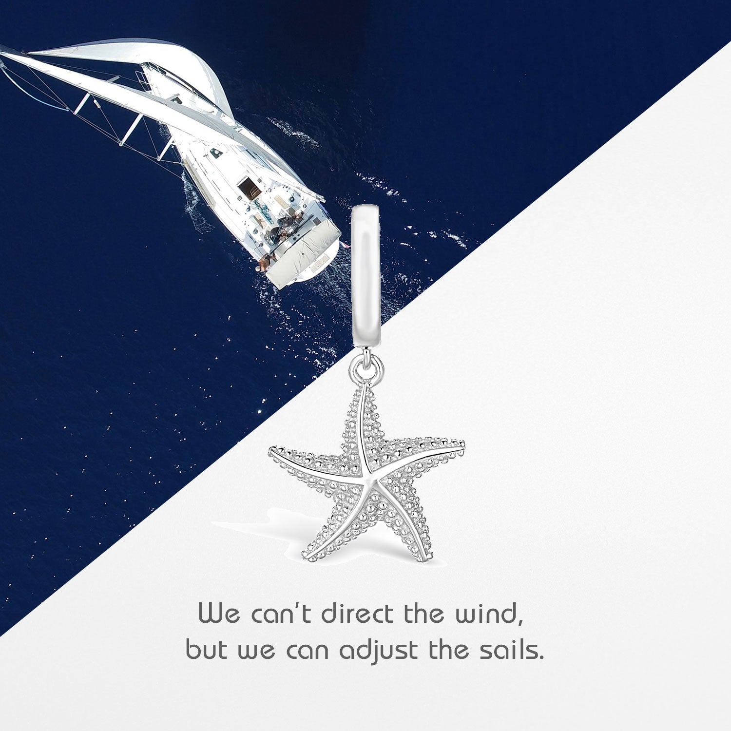 Starfish Charm-Anhänger Silber