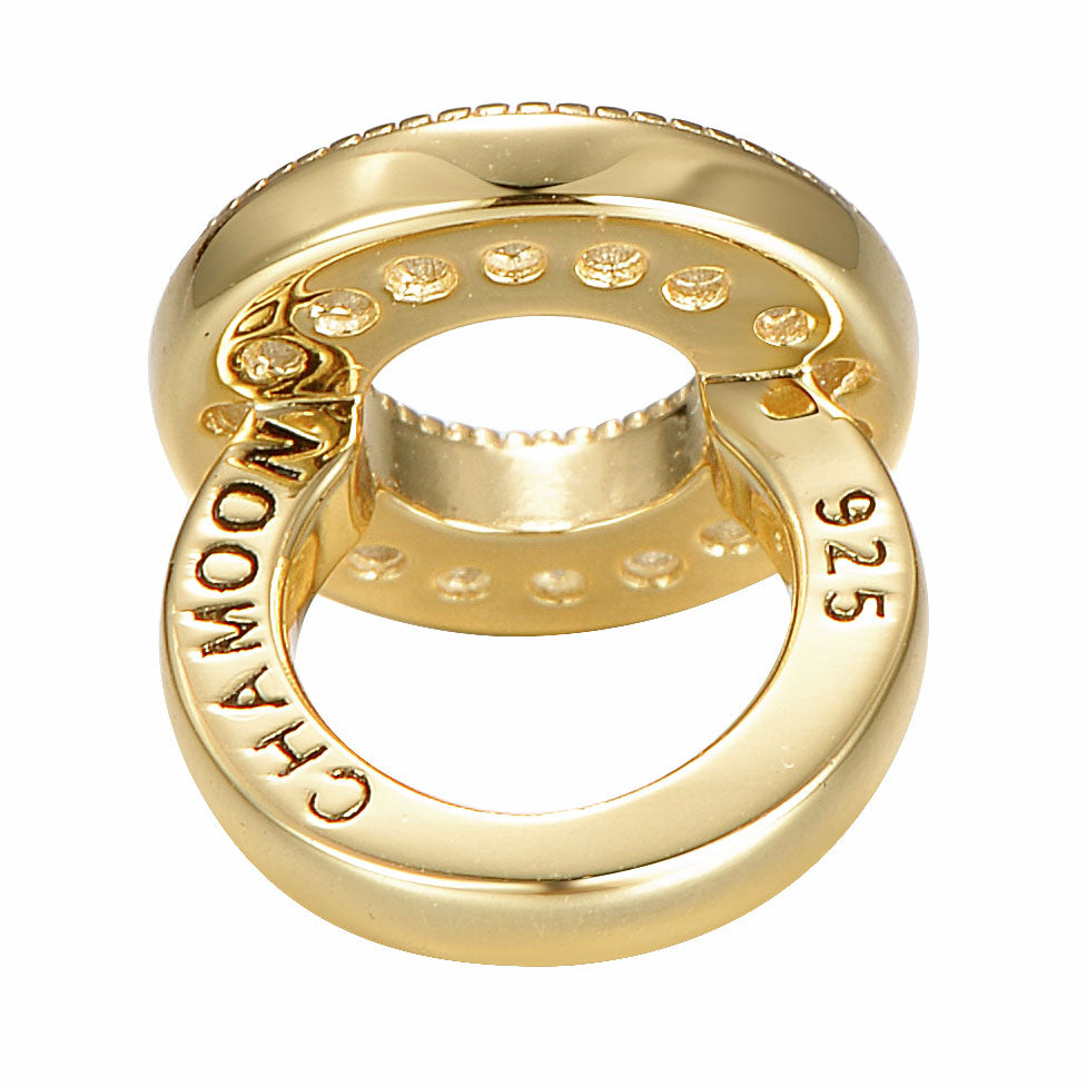 Circle of Diamonds Charm Seite Gold