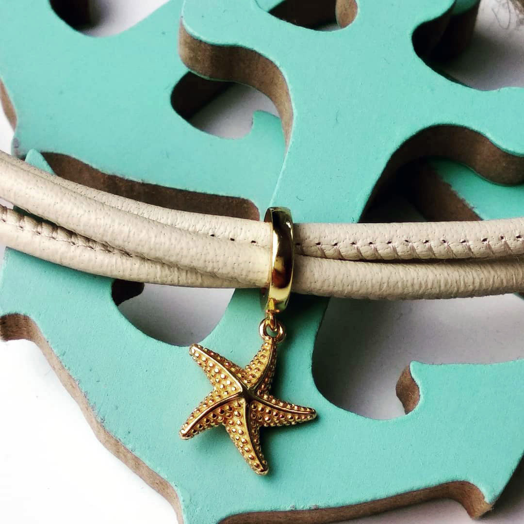 Starfish Charm-Anhänger vergoldet