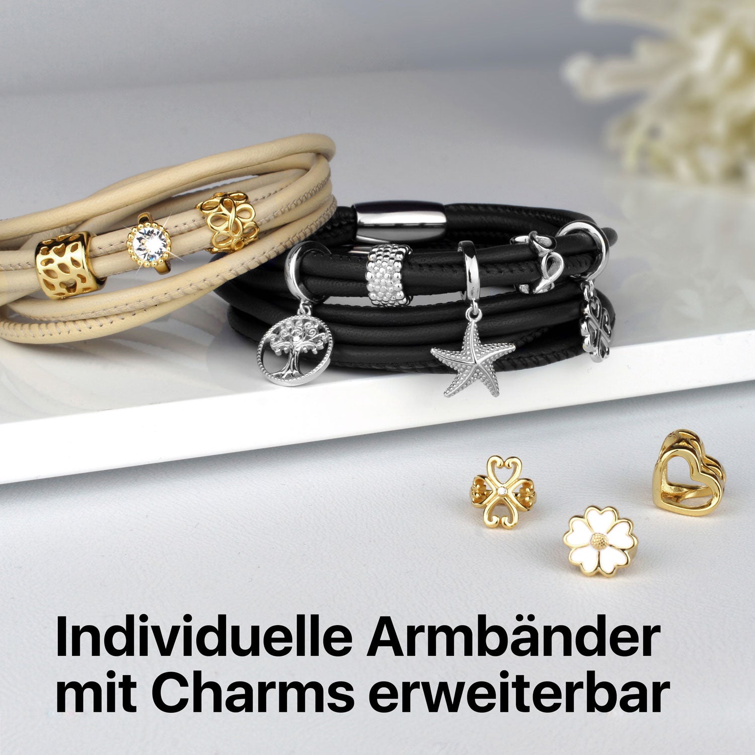 Armband damen leder