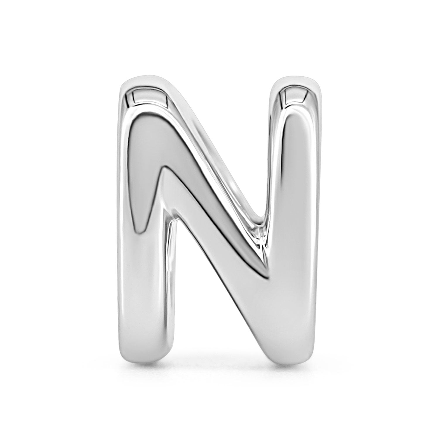 buchstabe-charm-silber-n