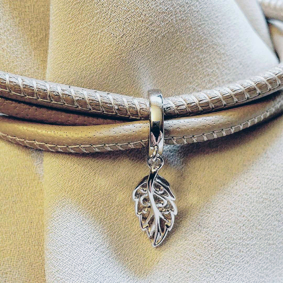 Leaf Charm Silber