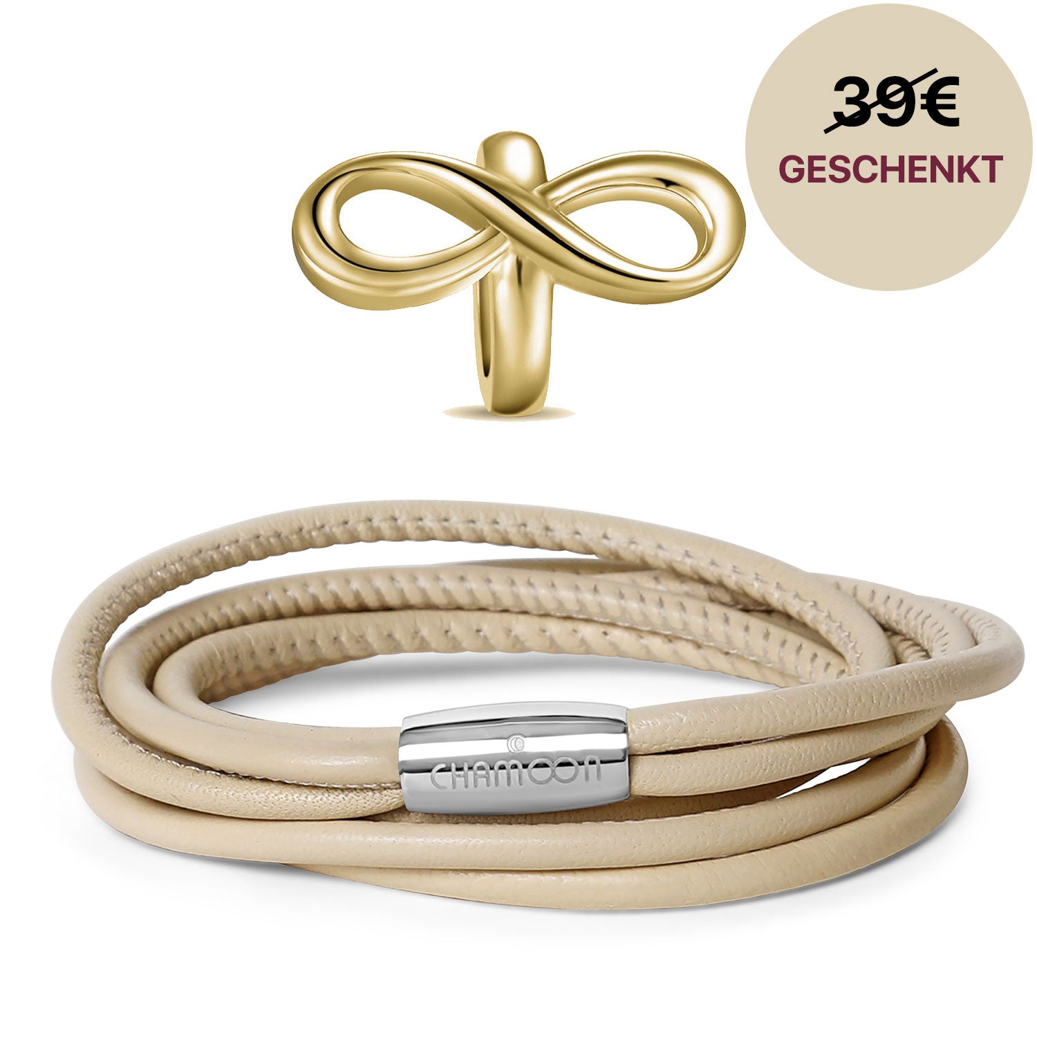 wickelarmband damen#Gratis Charm_Limitless Charm Gold