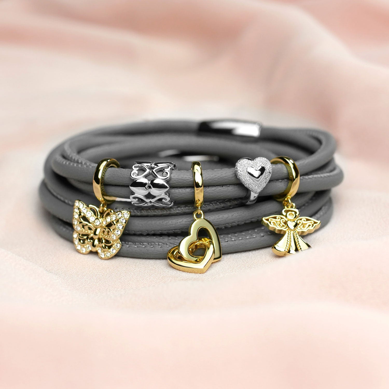 Adorable Heart Charm Silber