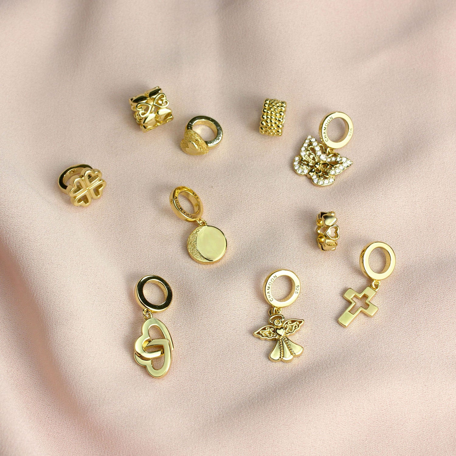Sweet Hearts Charm vergoldet