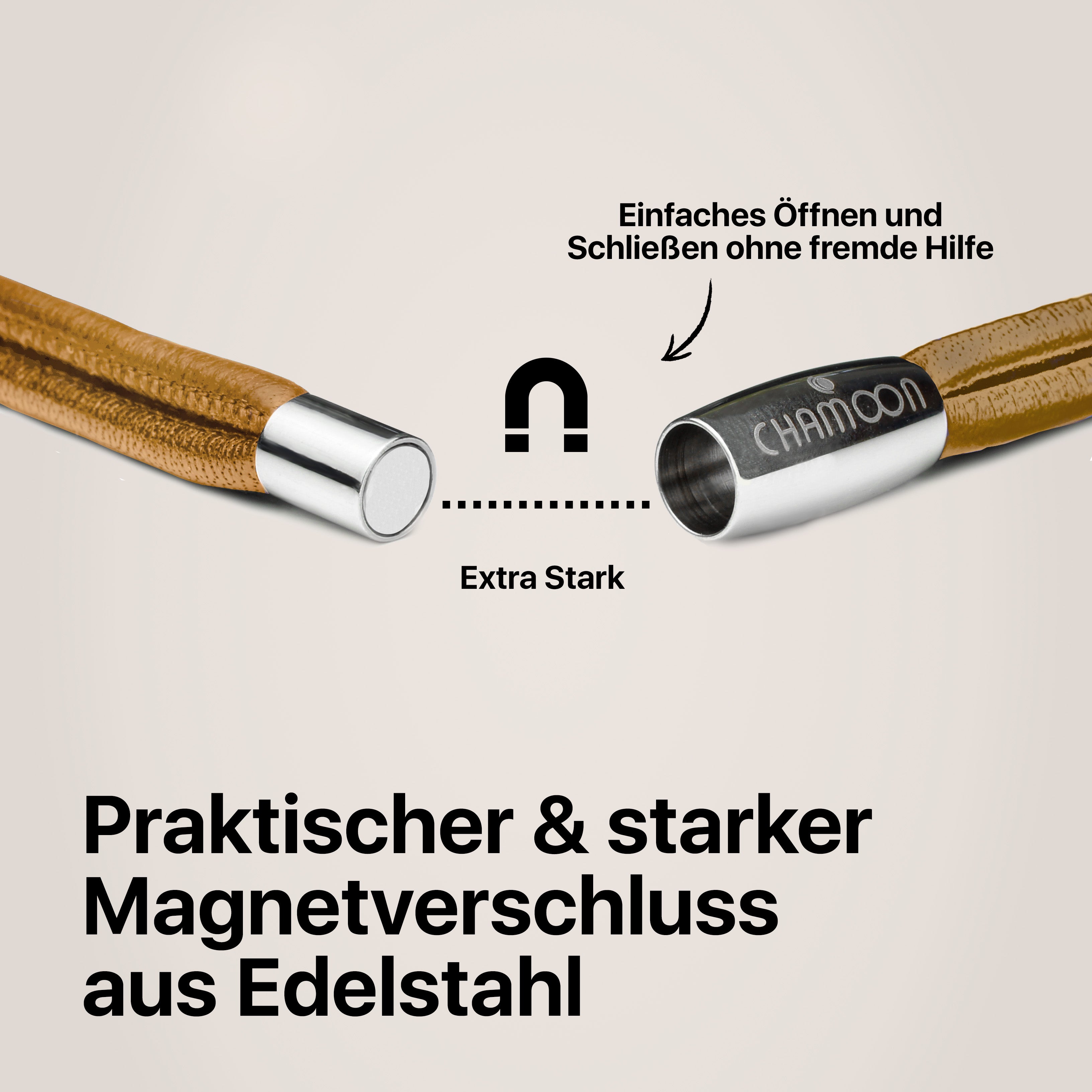 lederarmband damen marigold braun magnetverschluss