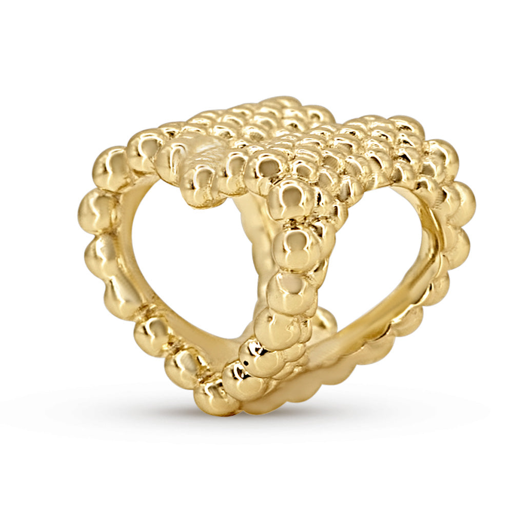 Open Heart Charm Gold