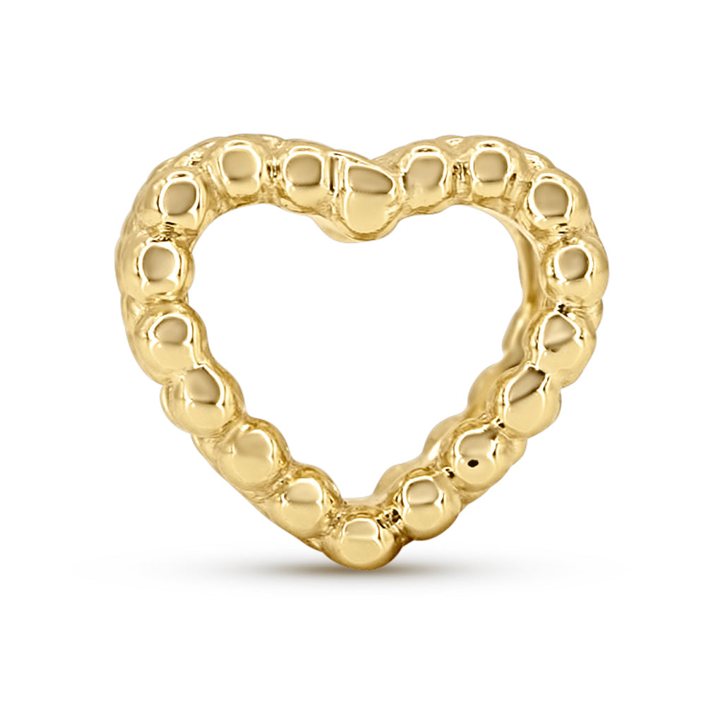 Offenes Herz Charm Gold