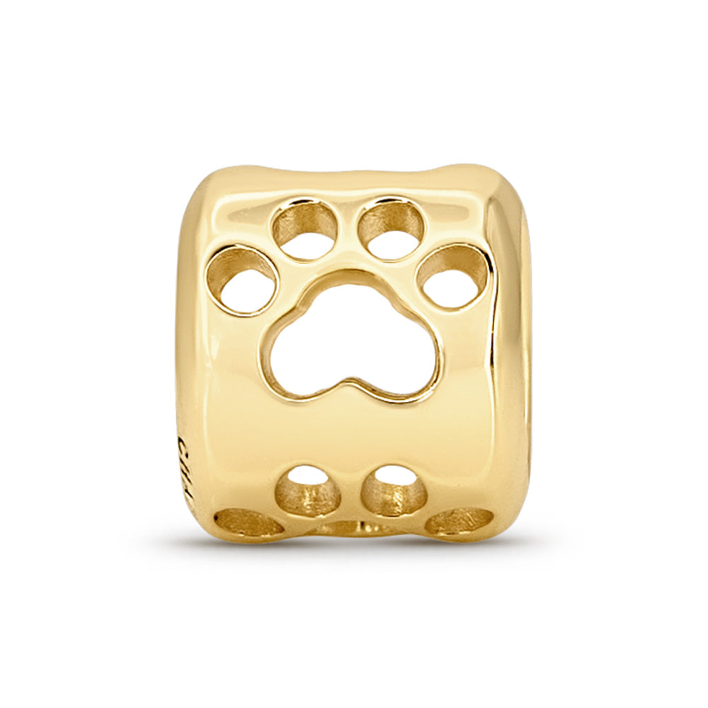 Pfoten Charm Gold Haustier Liebhaber