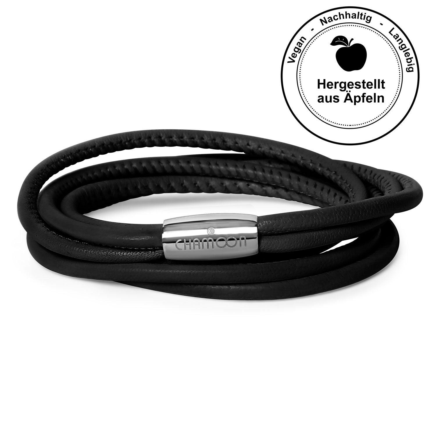 AppleSkin™ Armband - Lederalternative aus Äpfeln Damen Schwarz