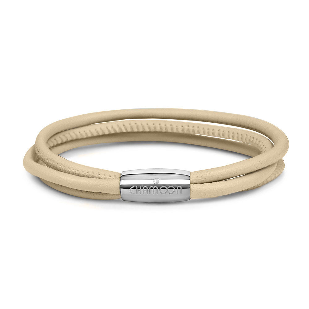 Lederarmband Nude Beige