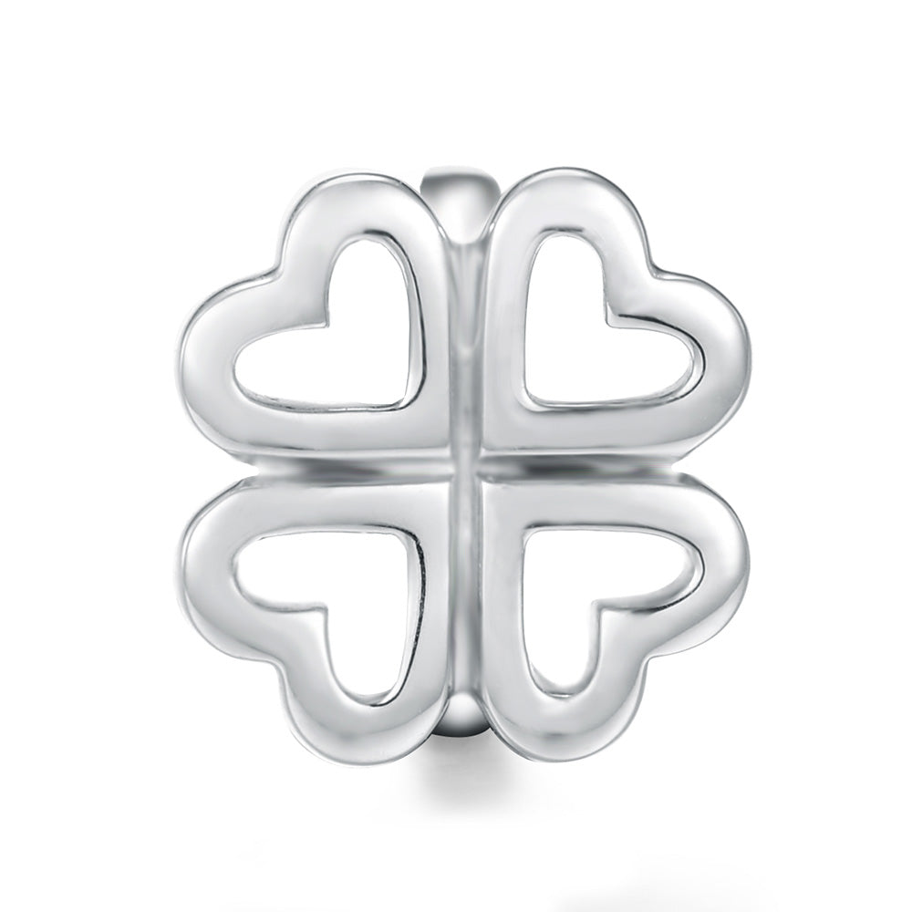 Four Leaf Clover Charm Silber