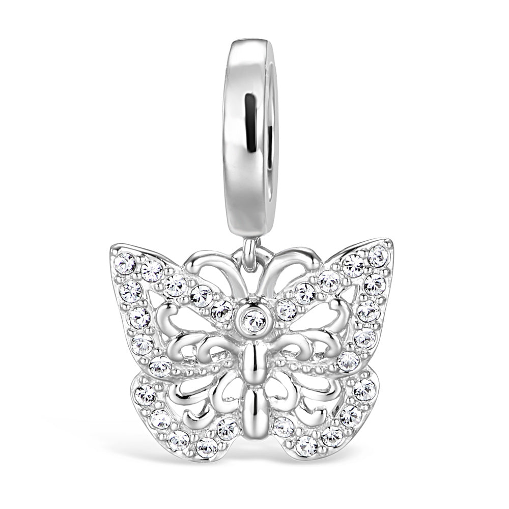 Butterfly Charm-Anhänger in Silber online kaufen