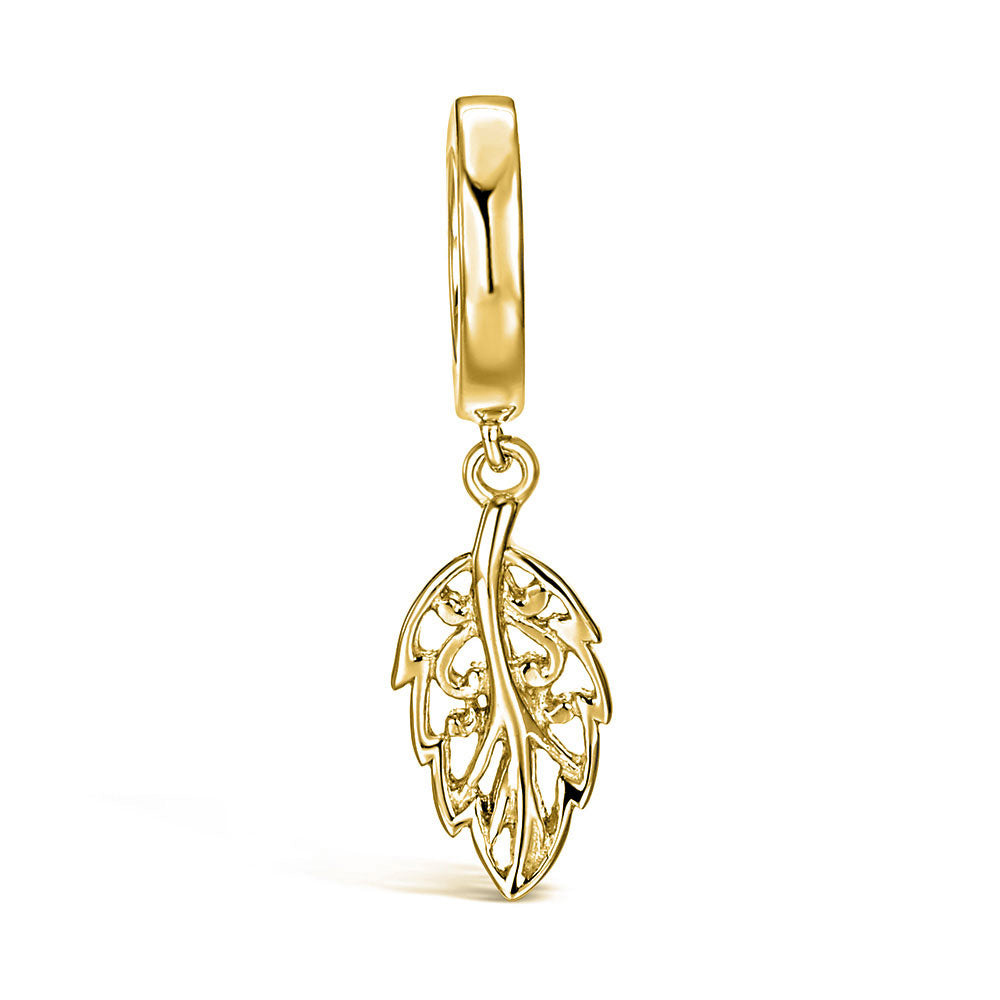 Blatt Charm Gold