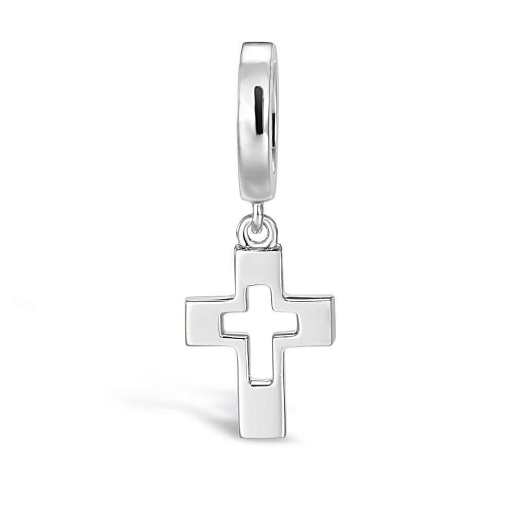 Cross Charm-Anhänger Silber