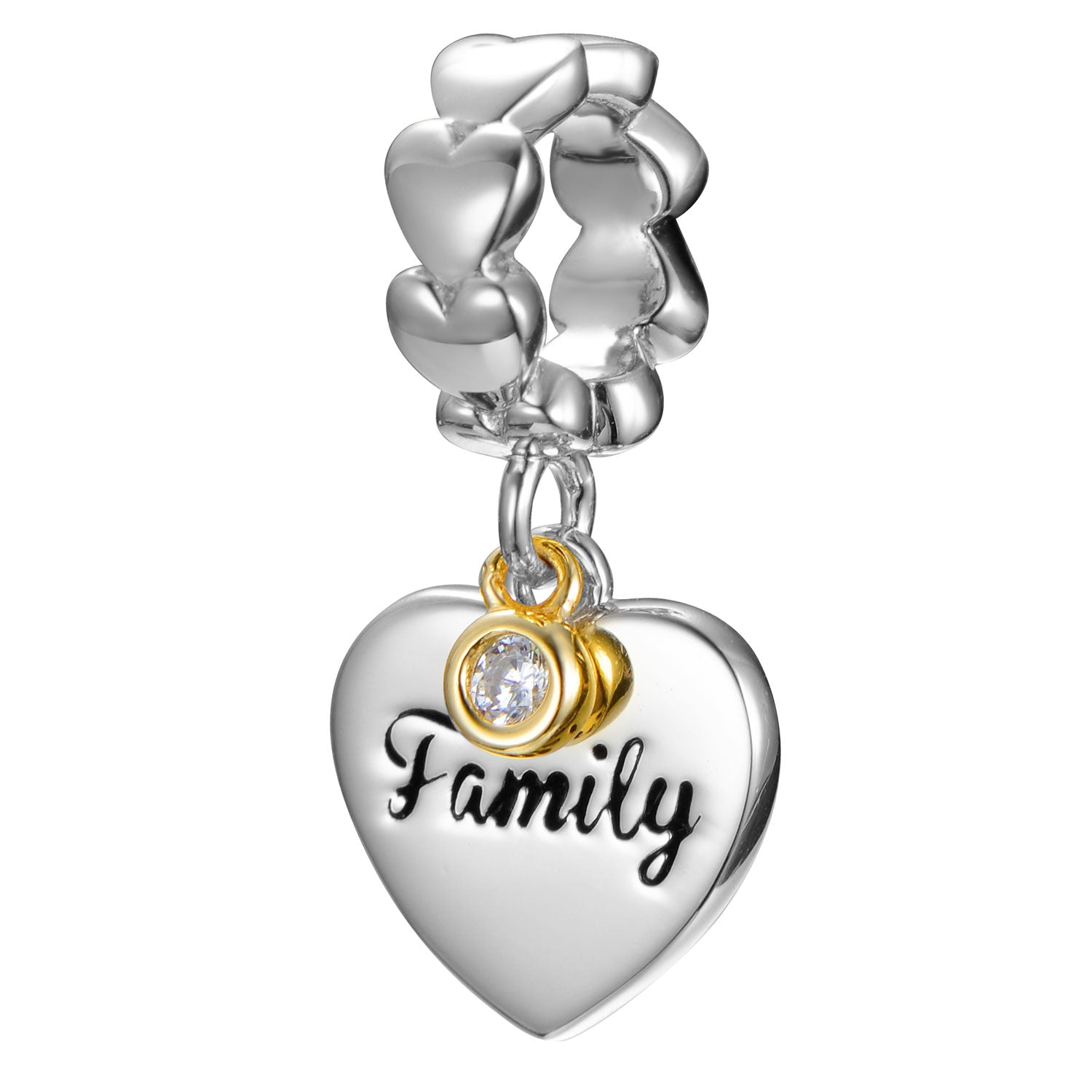 Family Love Charm Silber