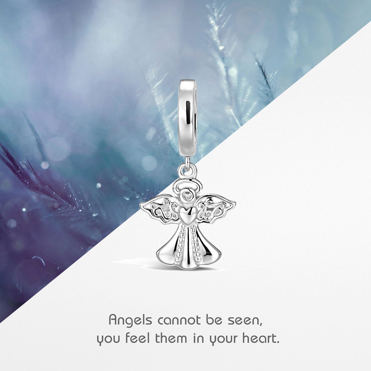 Angel Charm-Anhänger Silber