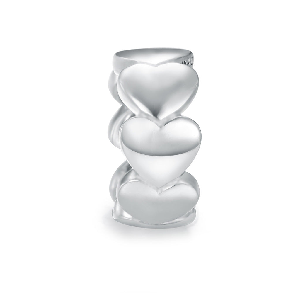 Awesome Hearts Charm Silber