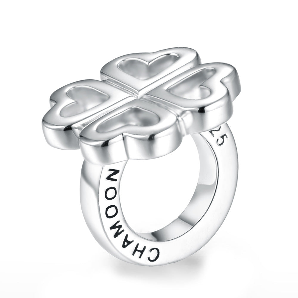 Four Leaf Clover Charm Silber