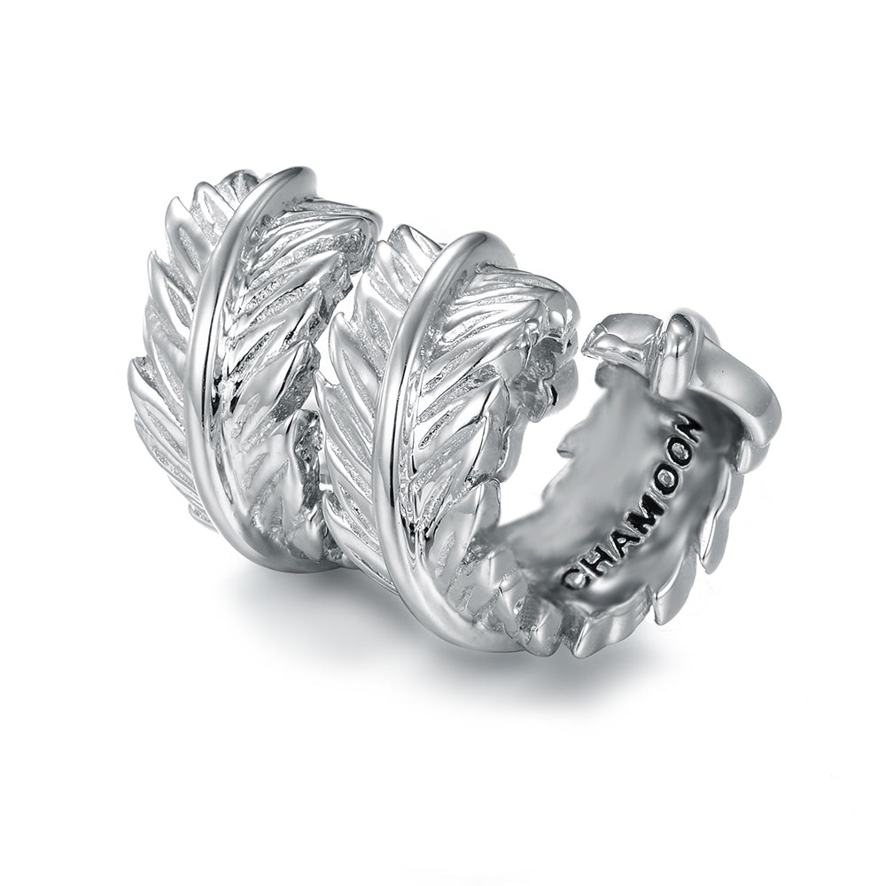 Feather Charm Silber