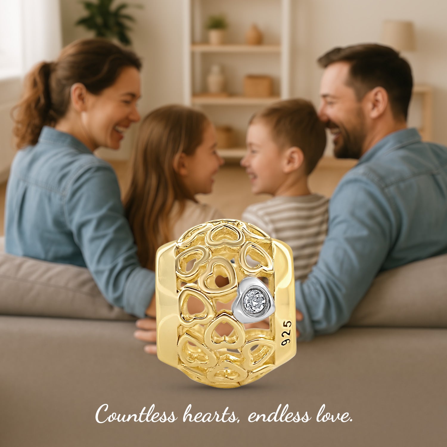 Charm mit vielen Herzen