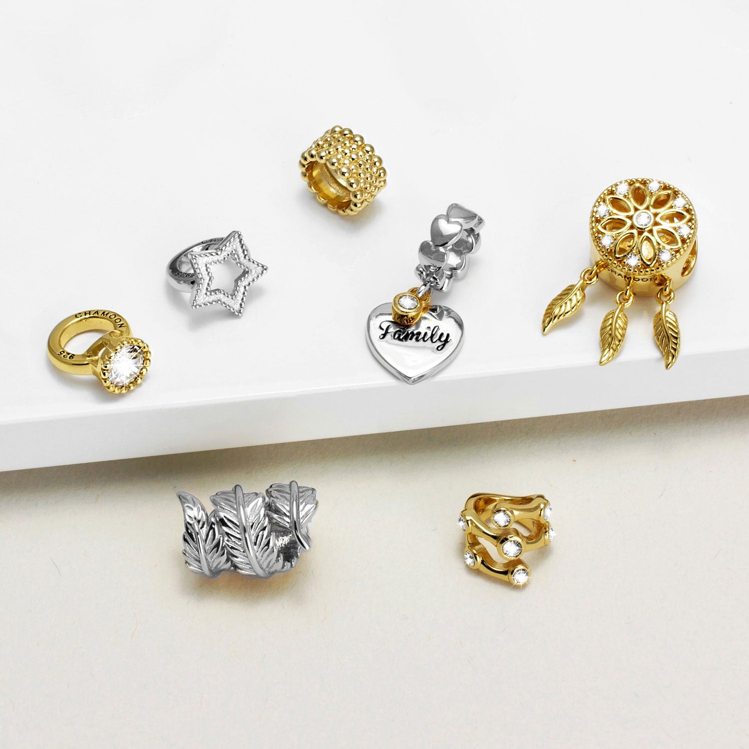 Family Love Charm Silber