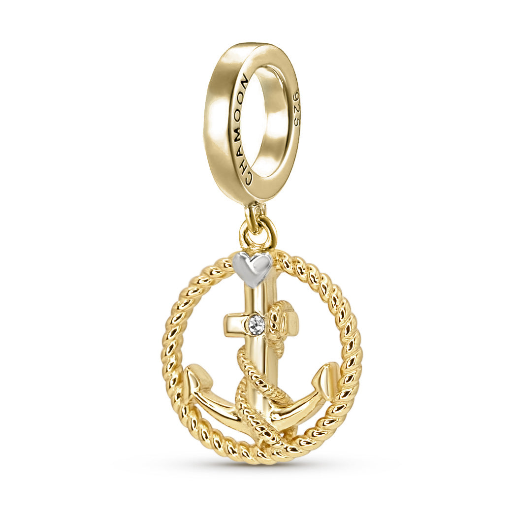 Glaube Liebe Hoffnung Charm Gold