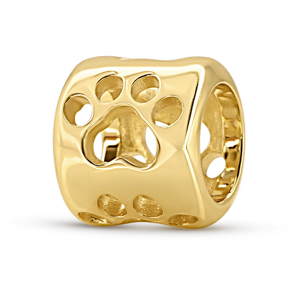 Hund Katze Charm Gold 