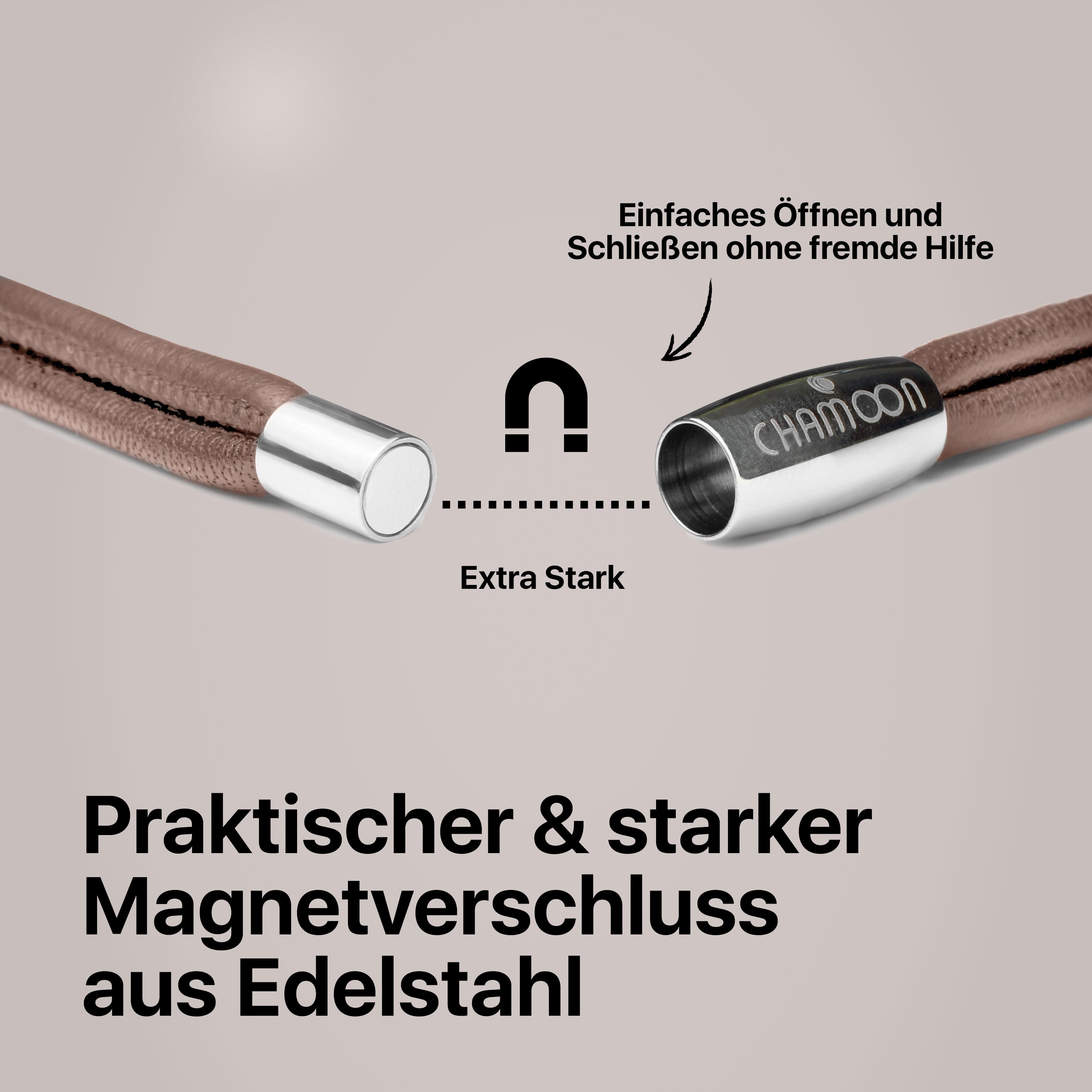 lederarmband damen braun magnetverschluss