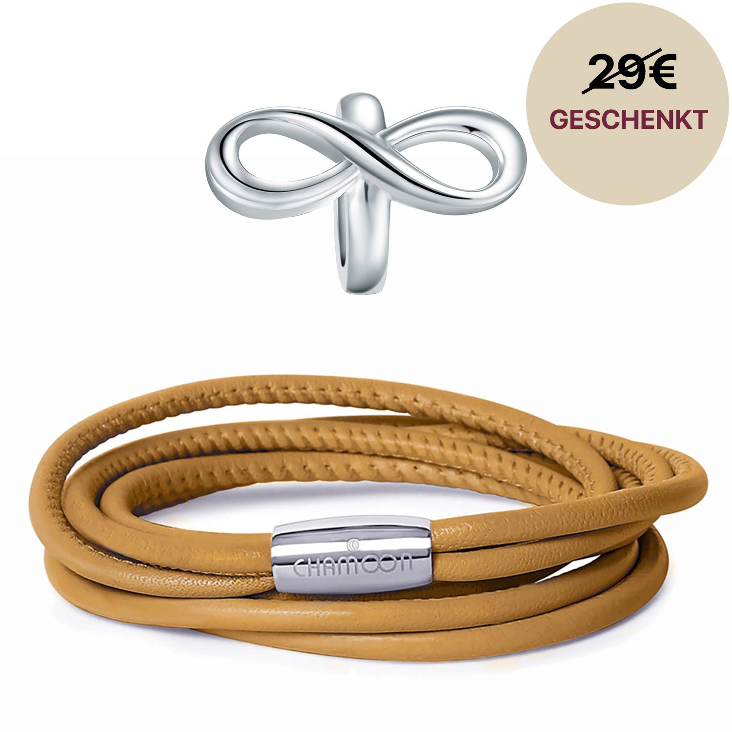 armband damen leder#Gratis Charm_Limitless Charm Silber