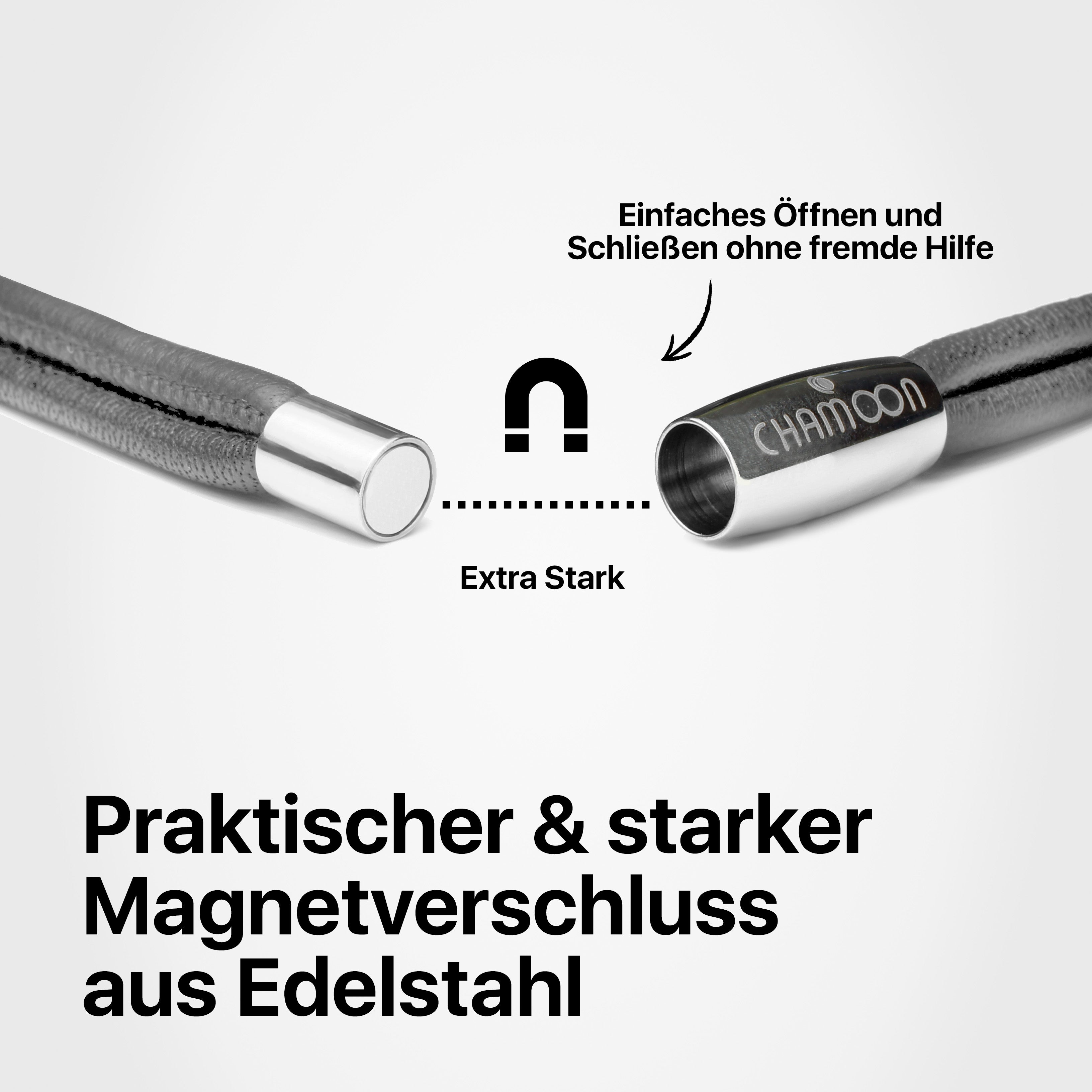 Startangebot: Lederarmband Silverspace Grau + Charm geschenkt