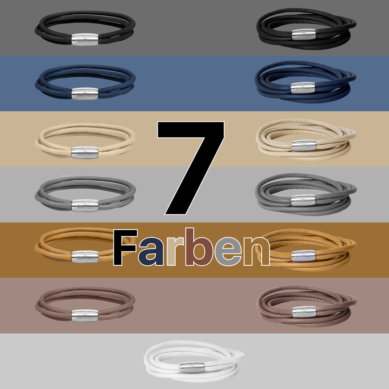 Lederarmband Polar Weiß Damen TRIO Double