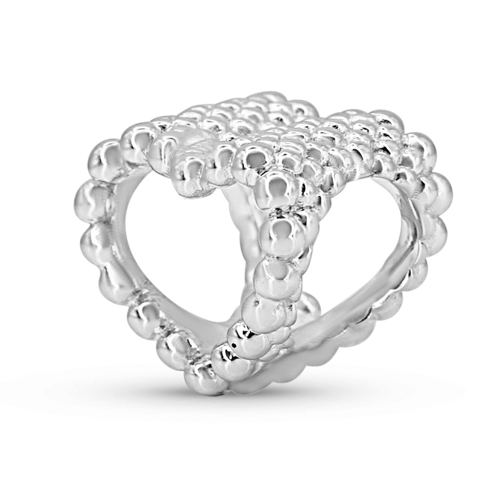 Offenes Herz Charm Silber