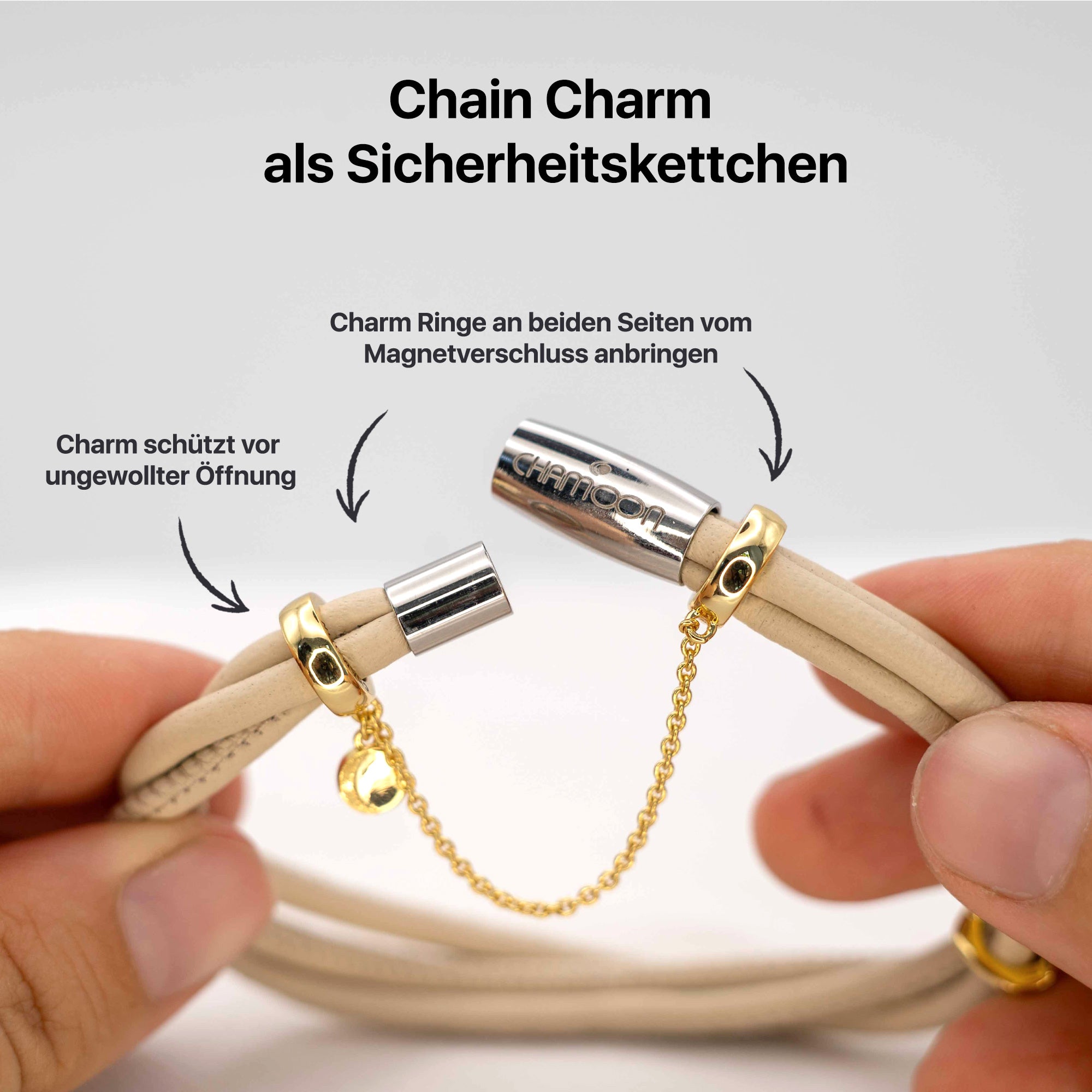 Chamoon Chain Charm-Anhänger vergoldet