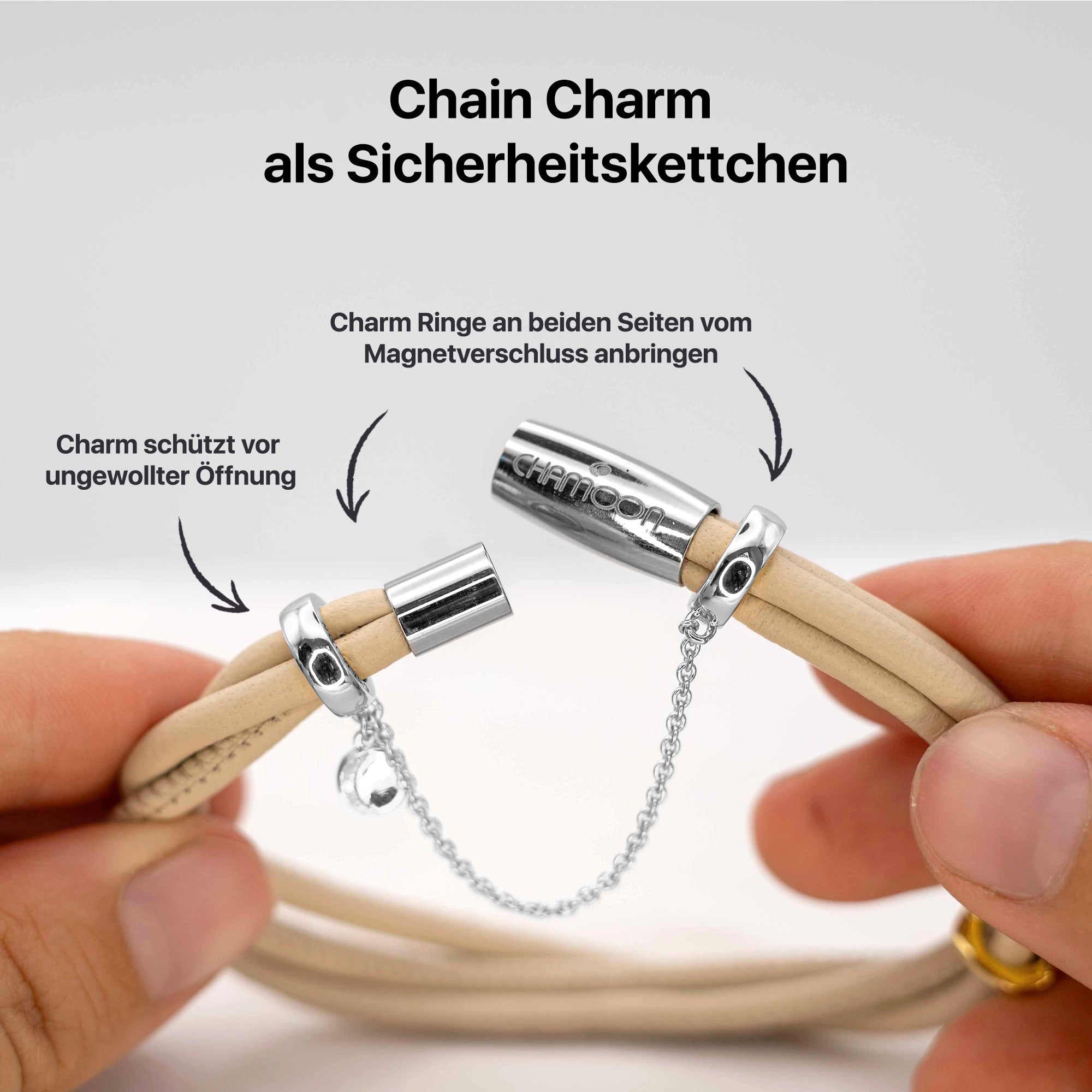 Chamoon Chain Charm-Anhänger Silber