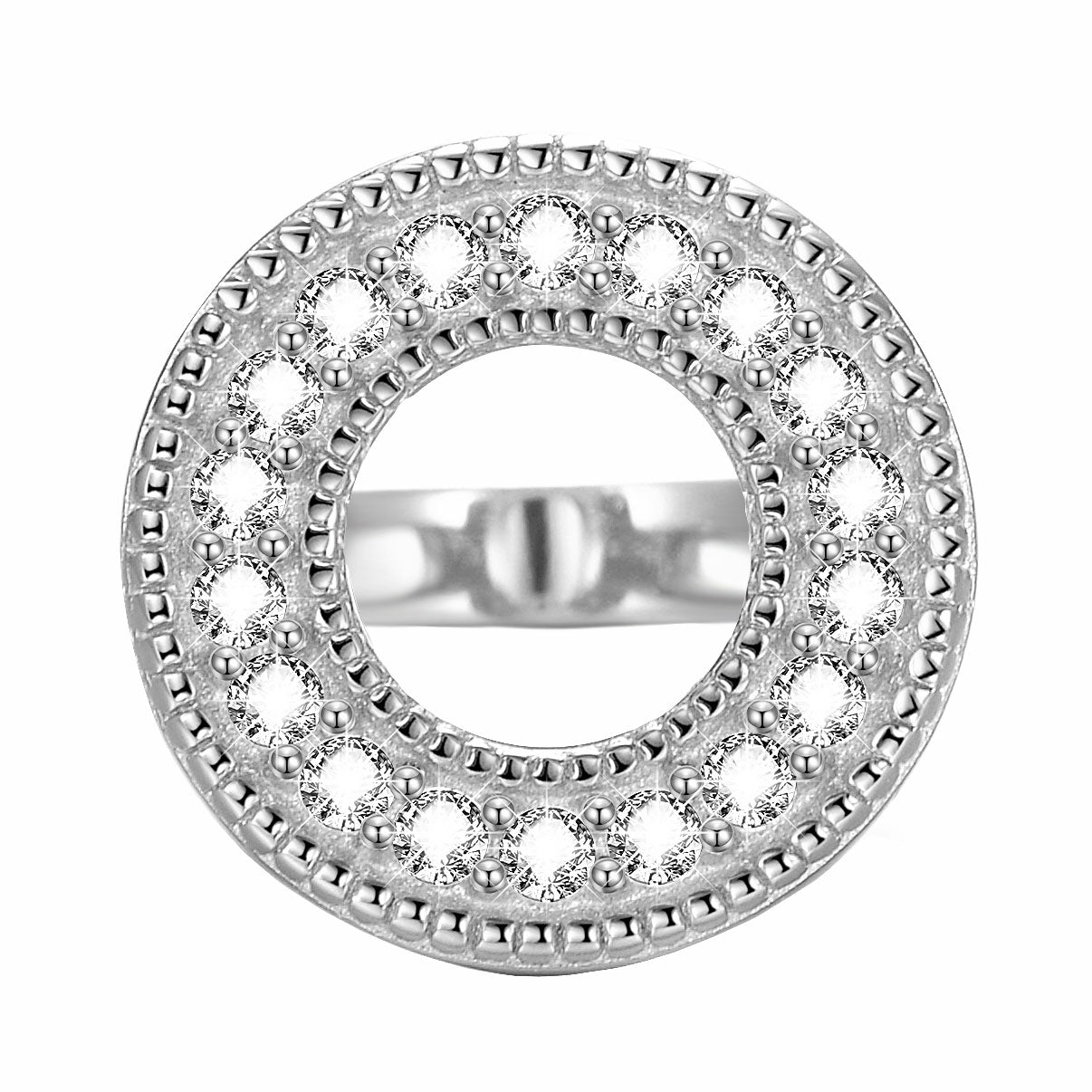Circle of Diamonds Charm Silber