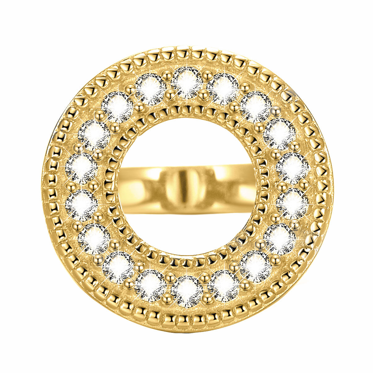 Circle of Diamonds Charm Gold