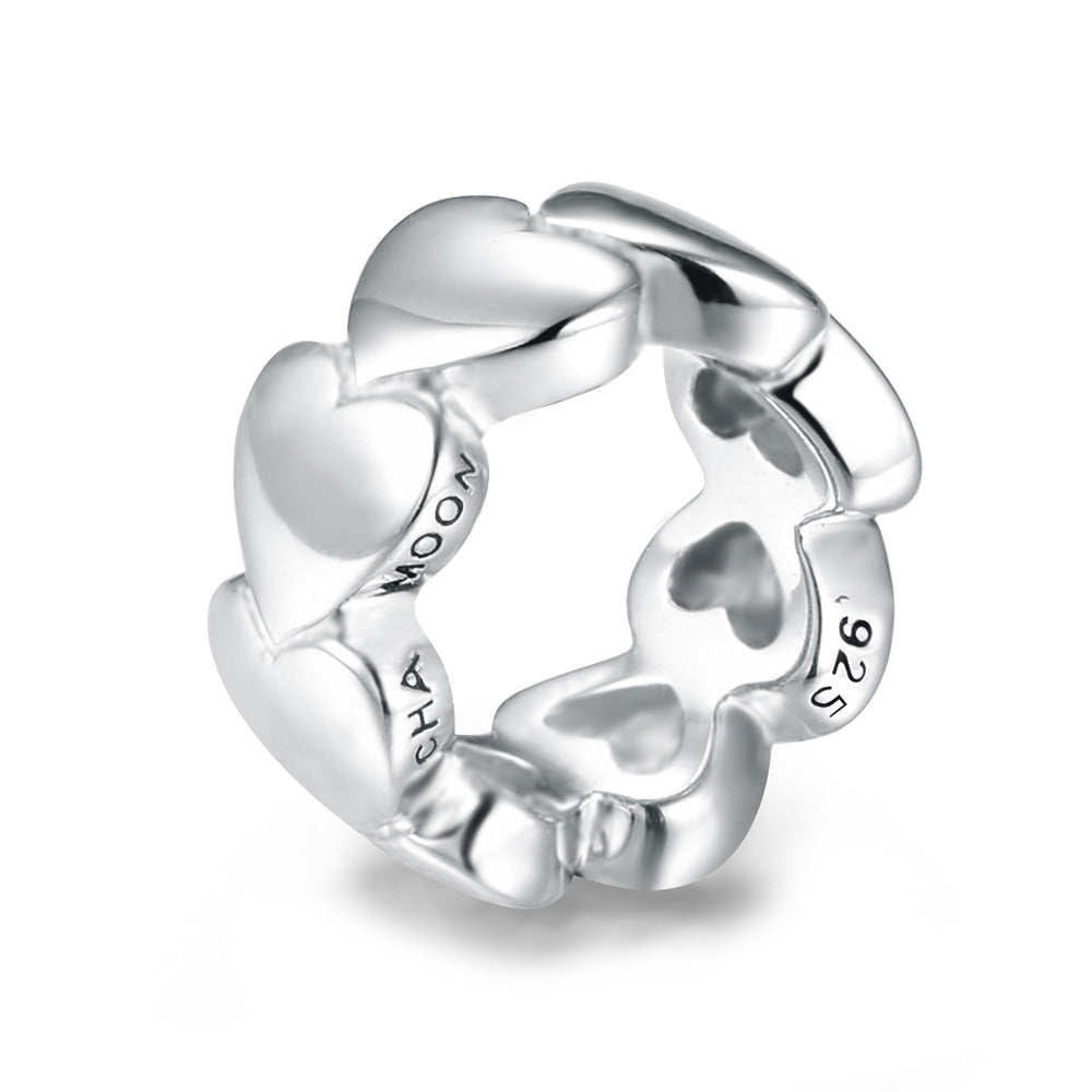 Awesome Hearts Charm Silber