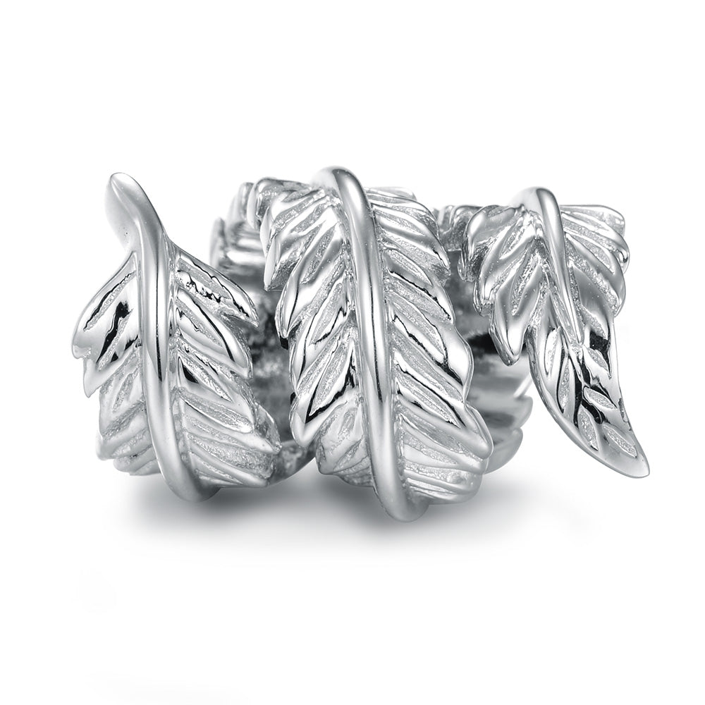 Feather Charm Silber