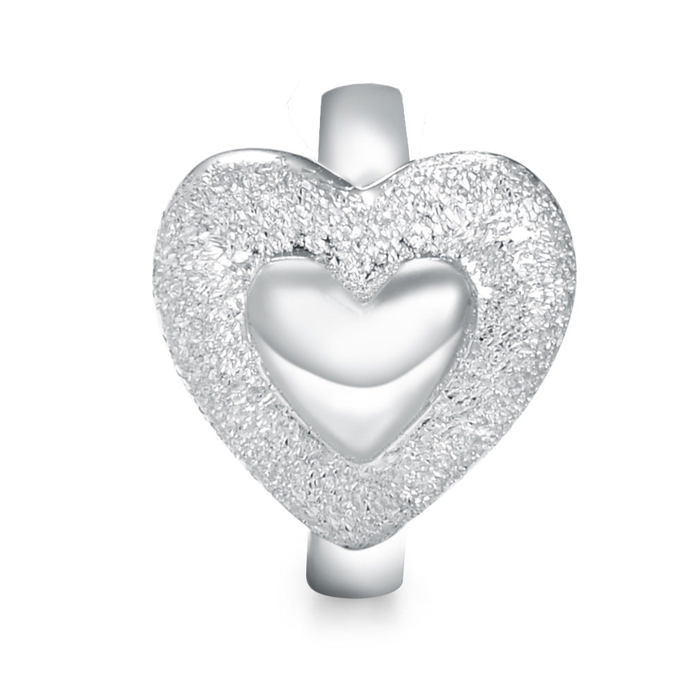 Adorable Heart Charm Silber