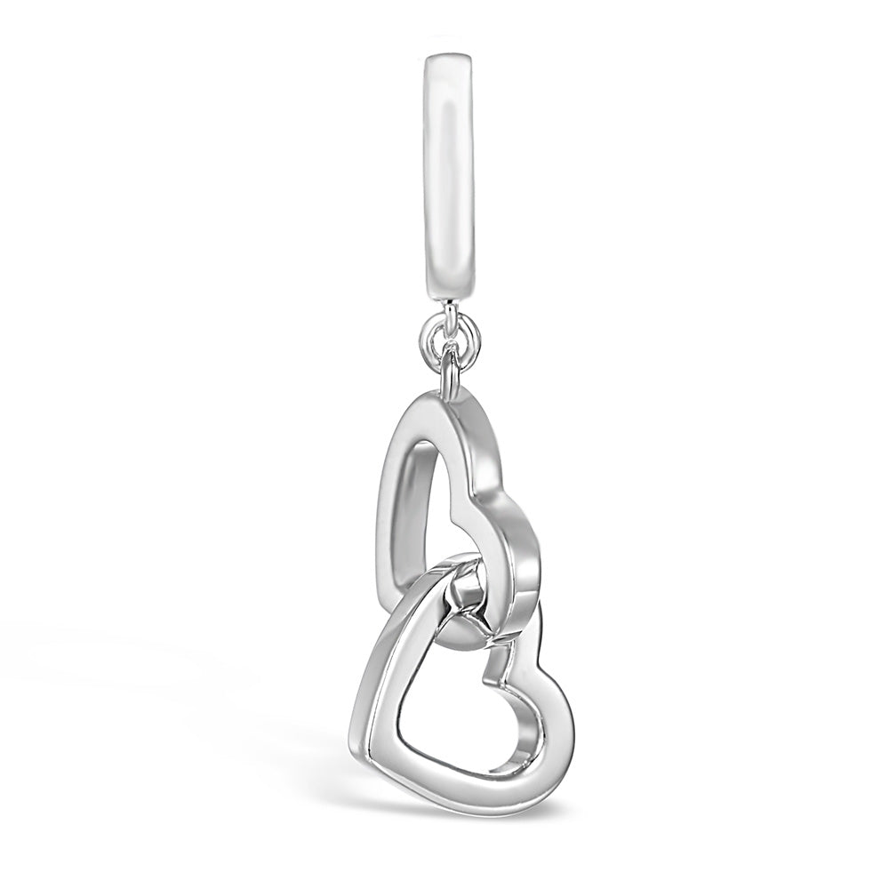 Connected Hearts Charm-Anhänger Silber